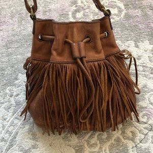 Fossil Boho Jules Mini Fringe Crossbody Bag